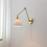 Porcelain Wall Light Brass Vintage - Clowas